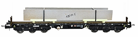 NPE Modellbau NW22161 - H0 - Schwerlastwagen Salmms 454 U-Träger, DB AG, Ep. VI